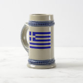 ギリシャの旗 ビールジョッキ (正面左)