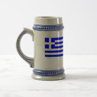 ギリシャの旗 ビールジョッキ