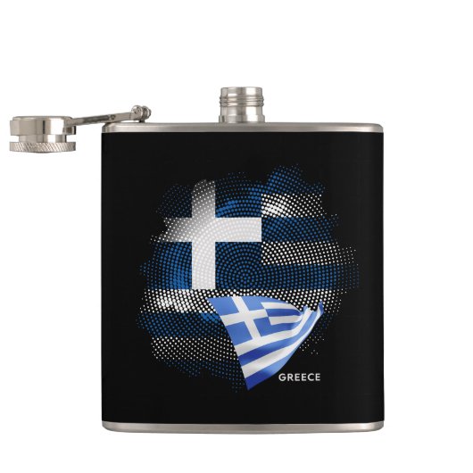 ギリシャの旗 フラスク (オープン)