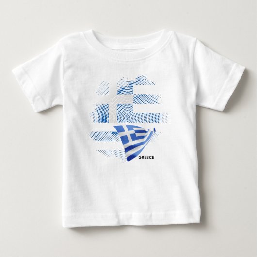 ギリシャの旗 ベビーTシャツ (正面)
