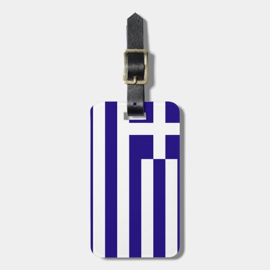 ギリシャの旗 ラゲッジタグ (正面縦)
