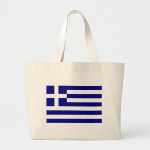 ギリシャの旗 ラージトートバッグ