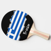ギリシャの旗 卓球ラケット (横)