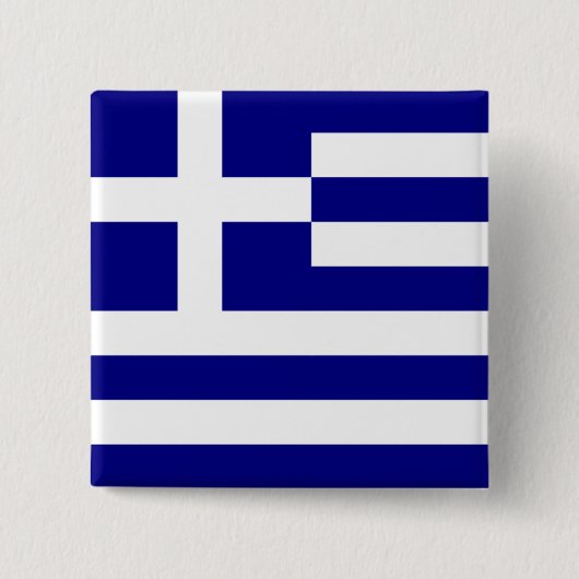 ギリシャの旗 缶バッジ (正面)
