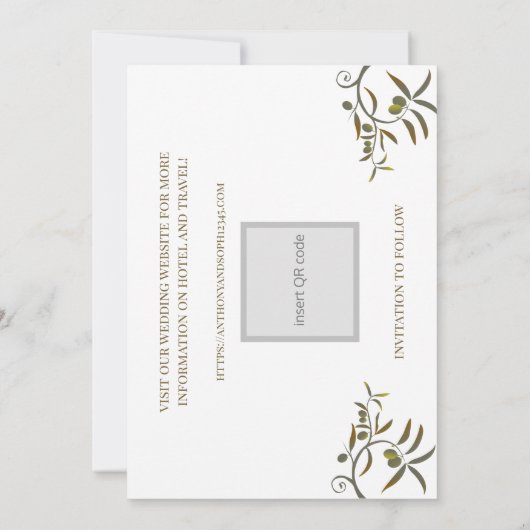 ギリシャの日付を保存 セーブザデート (裏面)