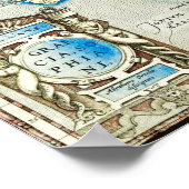 ギリシャの旧地図 ポスター (角)