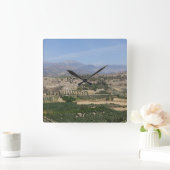 ギリシャの景色の時計 スクエア壁時計 (ホーム)