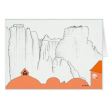 ギリシャの景色。 KalambakaからのMeteora Monastary