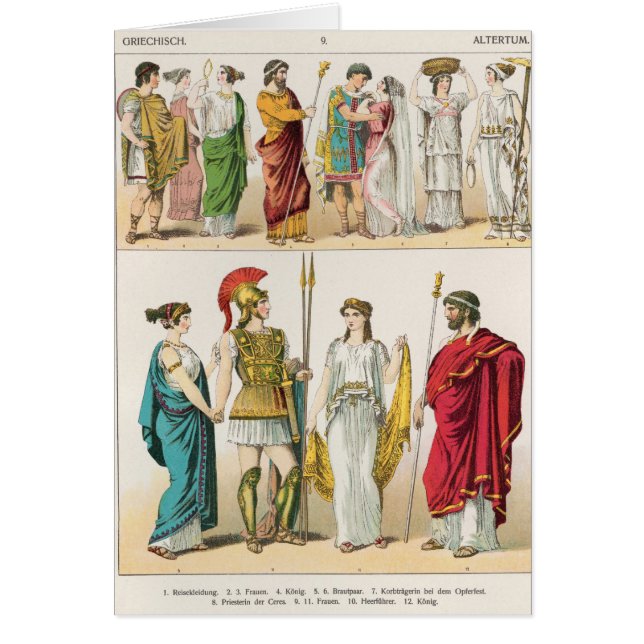 ギリシャの服、「Trachtenのder Voelkerからの、1864年 (正面)