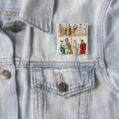 ギリシャの服、「Trachtenのder Voelkerからの、1864年 缶バッジ (インサイチュ)