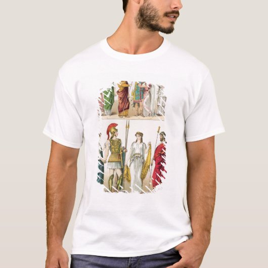 ギリシャの服、「Trachtenのder Voelkerからの、1864年 Tシャツ (正面)