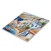 ギリシャの村バイザシーギリシャ旅行お土産 タイル (側面)