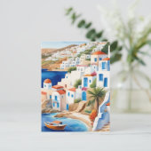 ギリシャの村バイザシーギリシャ旅行お土産 ポストカード (スタンド正面)