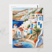 ギリシャの村バイザシーギリシャ旅行お土産 ポストカード (正面/裏面)