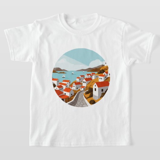 ギリシャの村 Tシャツ (レイダウン)