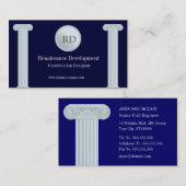 ギリシャの柱の建設業カード 名刺 (正面/裏面)