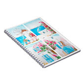 ギリシャの水の色の絵画コラージュ ノートブック (右側)