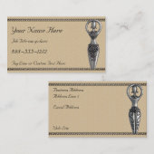 ギリシャの波の枠を持つ女神 名刺 (正面/裏面)