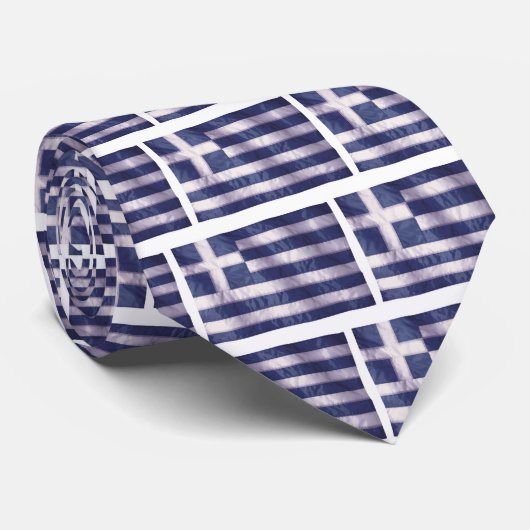 ギリシャの波状の旗 ネクタイ (ロール)