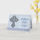 ギリシャの洗礼カード カード (黄色い花)