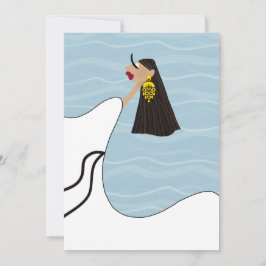 ギリシャの海の白い踊りのレディ シーズンカード