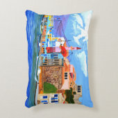 ギリシャの海岸の枕 アクセントクッション (正面(垂直))