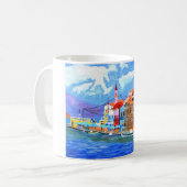 ギリシャの海岸 コーヒーマグカップ (正面左)