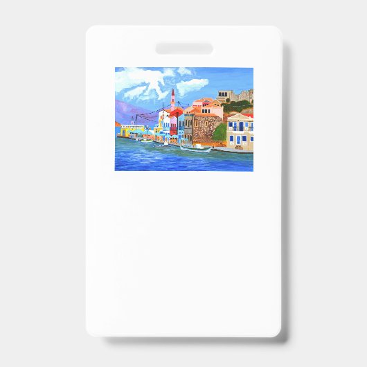 ギリシャの海岸 バッジ (正面)