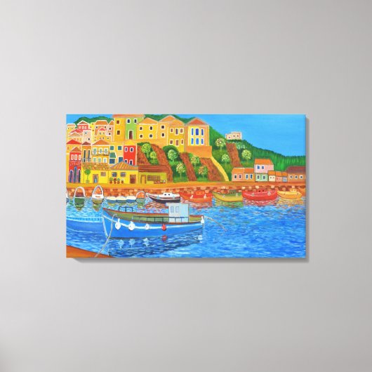 ギリシャの海岸 2 キャンバスプリント (正面)