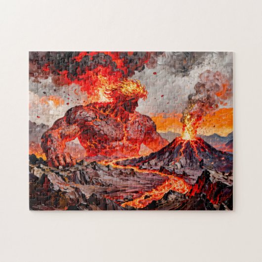ギリシャの溶岩と火山の炎のタイタン、ピュロクレス ジグソーパズル (横)