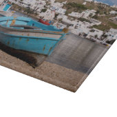 ギリシャの漁船のある港湾地域 カッティングボード (角)