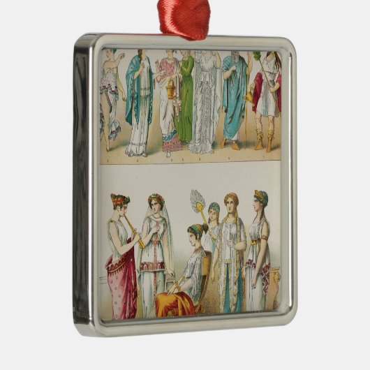 ギリシャの演劇的な服 メタルオーナメント (右)