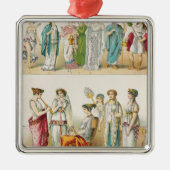 ギリシャの演劇的な服 メタルオーナメント (正面)