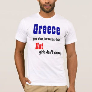 ギリシャの熱い女の子Tシャツ Tシャツ