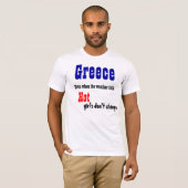 ギリシャの熱い女の子Tシャツ Tシャツ (正面フル)