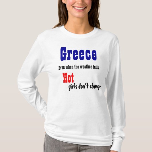 ギリシャの熱い女の子Tシャツ Tシャツ (正面)