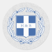 ギリシャの白パスポート ラウンドシール (正面)