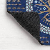 ギリシャの目の木- Mati Mataki -青のMatiasma マウスパッド (コーナー)