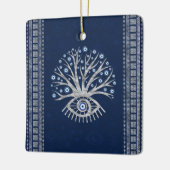 ギリシャの目の木- Mati Mataki - Matiasmaの銀 セラミックオーナメント (左)