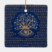 ギリシャの目の木- Mati Mataki - Matiasma セラミックオーナメント (裏面)