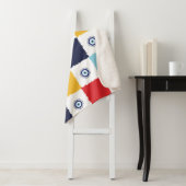 ギリシャの目カラフルの正方形パターン シェルパブランケット (インサイチュ)