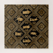 ギリシャの神々とメアンダー鍵オーナメント ジグソーパズル (横)