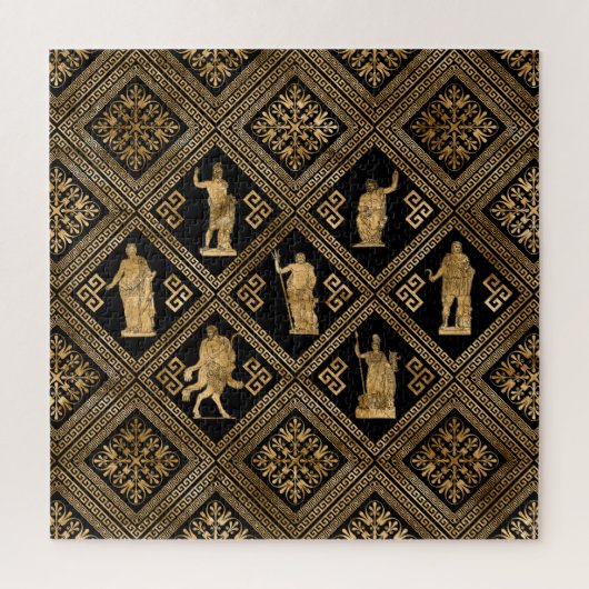 ギリシャの神々とメアンダー鍵オーナメント ジグソーパズル (縦)