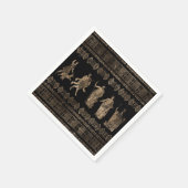 ギリシャの神々とメアンダー鍵オーナメント スタンダードカクテルナプキン (角)