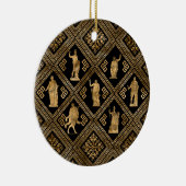 ギリシャの神々とメアンダー鍵オーナメント セラミックオーナメント (右)