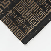 ギリシャの神々とメアンダー鍵オーナメント フリースブランケット (角)