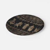 ギリシャの神々とメアンダー鍵オーナメント ペーパープレート (アングル)