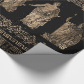 ギリシャの神々とメアンダー鍵オーナメント ラッピングペーパー (角)