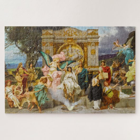 ギリシャの神々リビングオン山パルナス ジグソーパズル (横)