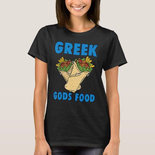 ギリシャの神々Food Gyrosギリシャのジャイロおもしろいギリシャ1 Tシャツ (正面)